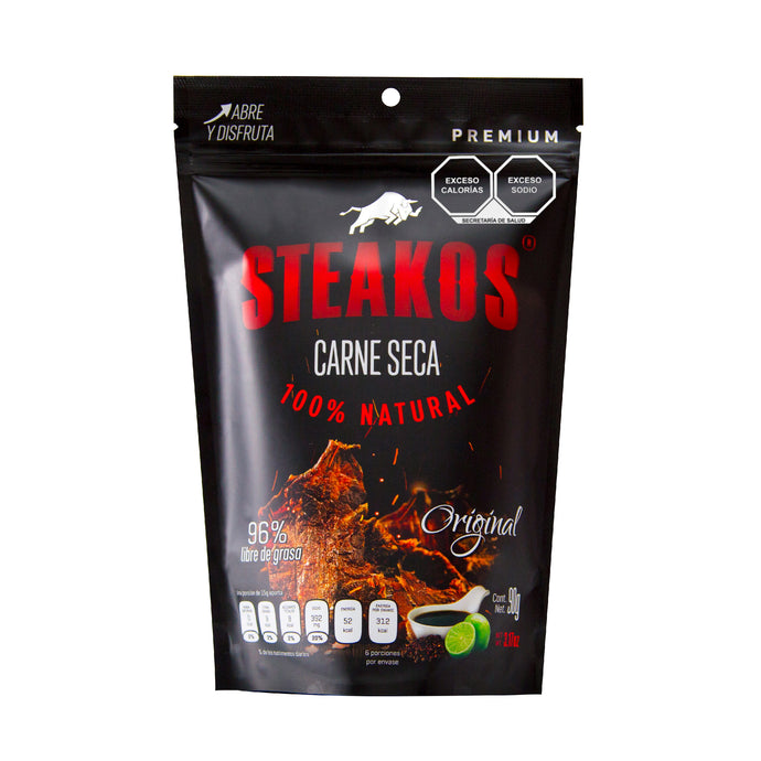 Carne seca Steakos, Receta Original, 90g